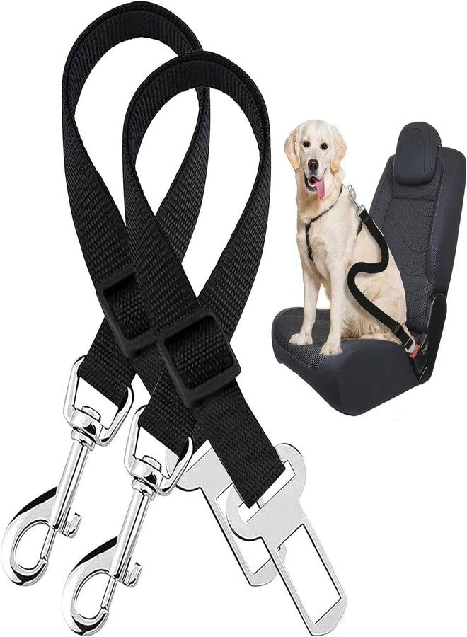 MIXEN Adjustable Dog Car Seat Belt - 2 Pack Durable Nylon Pet Safety Seatbelt for Cars - UK Dog Harness Seat Belt Clip for Vehicle Restraint - Dog Seatbelt Harness Suitable for All Dogs - Image 1